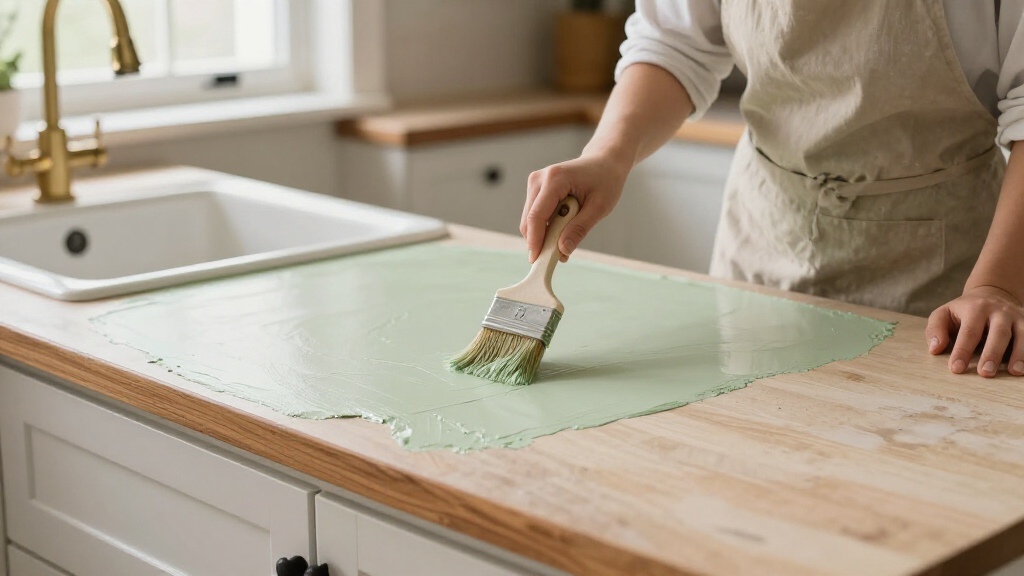 90S Countertops Look Completely Different After A Kitchen Got A Paint Redo